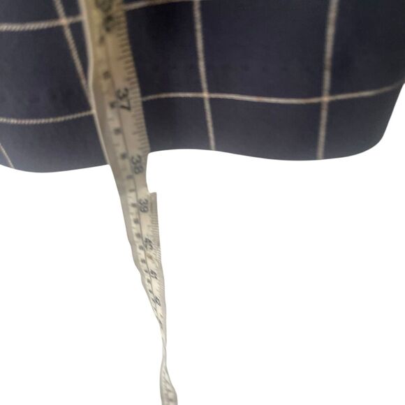 Ann‎ Taylor Size 4 Navy Blue Plaid Office Career Shealth Above Knee Dress - Picture 10 of 10